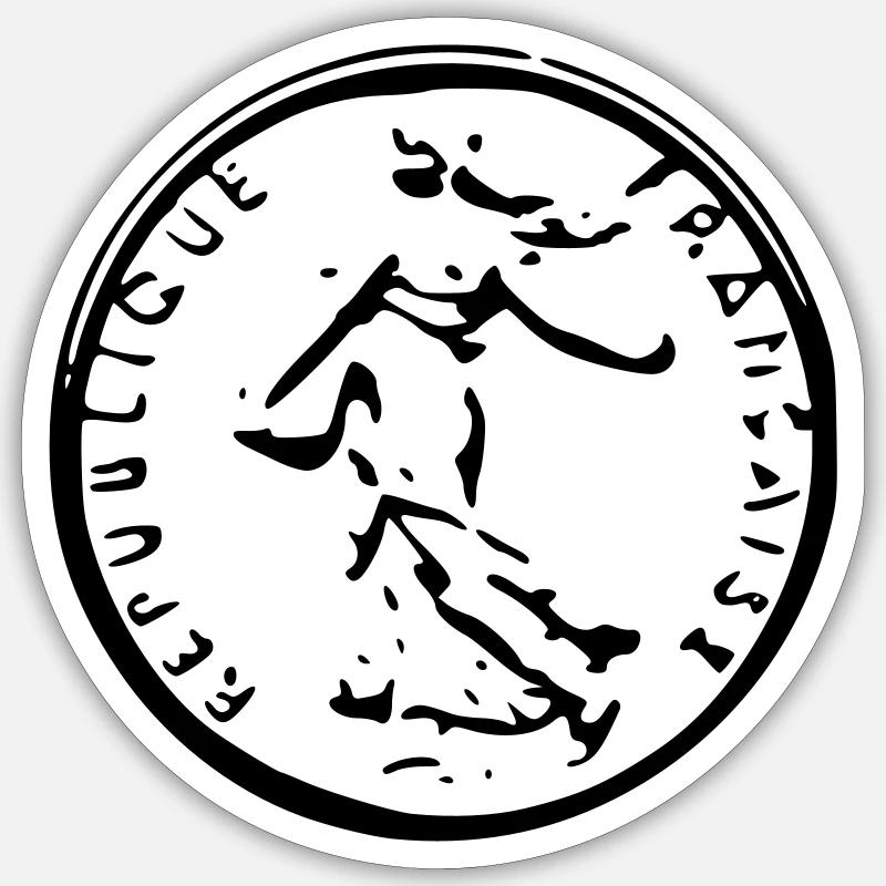 Let Franc - Sticker size S (10 x 10 cm) - white matte