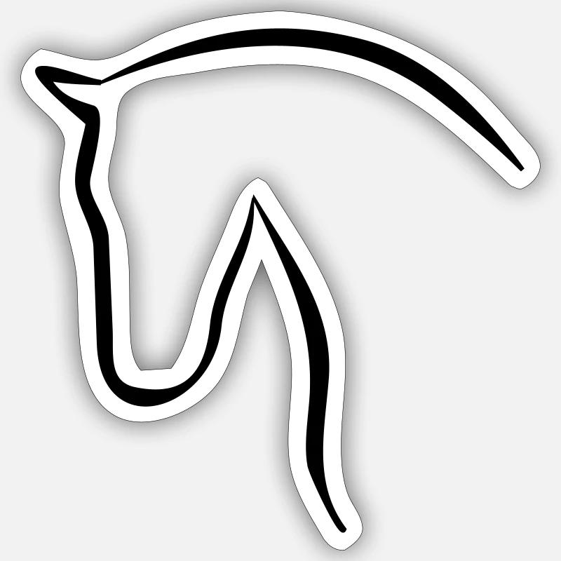horse - Sticker size S (10 x 10 cm) - white matte