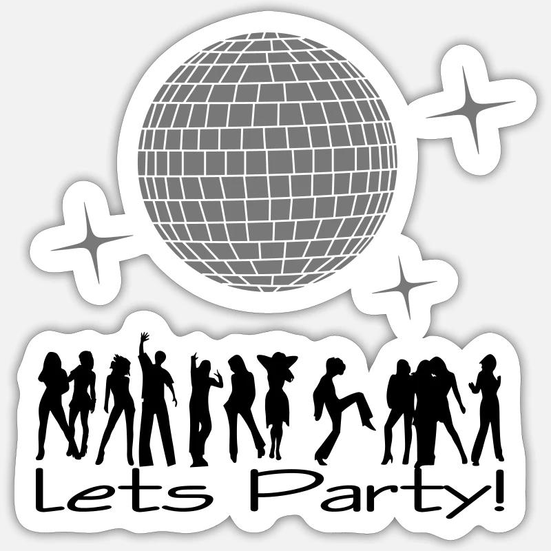 Disco - Design colors selectable Sticker size S (10 x 10 cm)