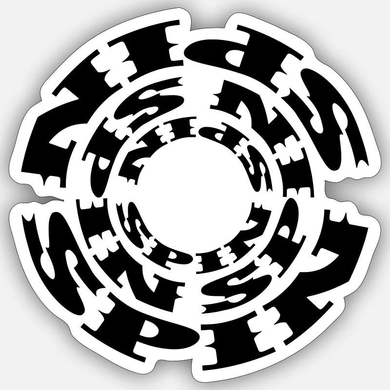 Spin Sticker size S (10 x 10 cm)