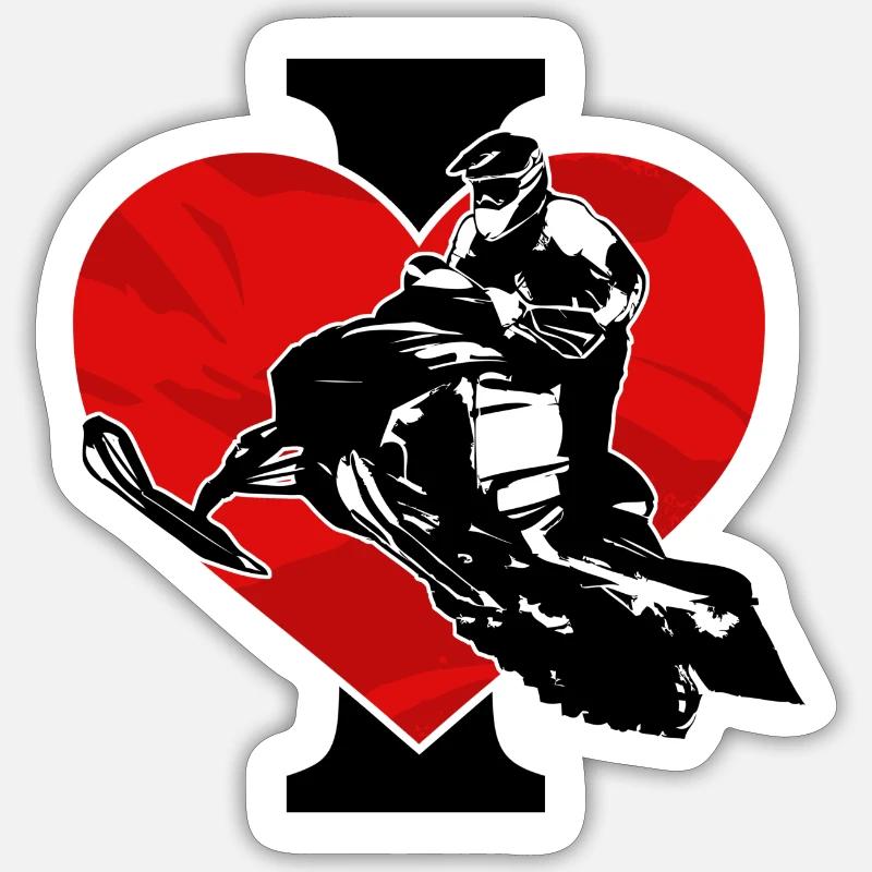 Snowmobile Sticker size S (10 x 10 cm)