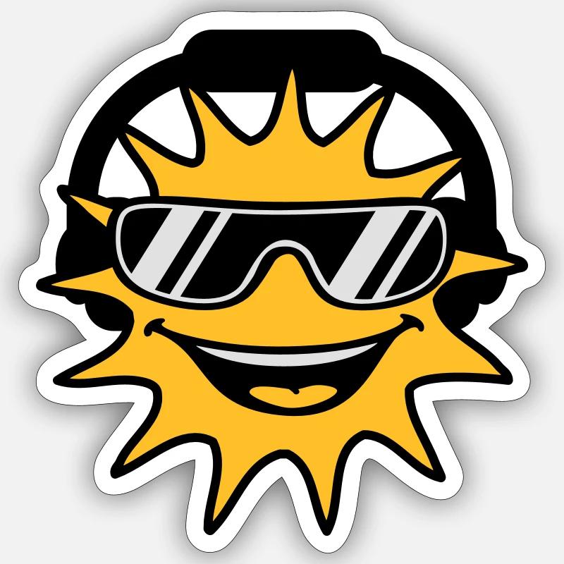 Cool Sun Sticker Größe S (10 x 10 cm)