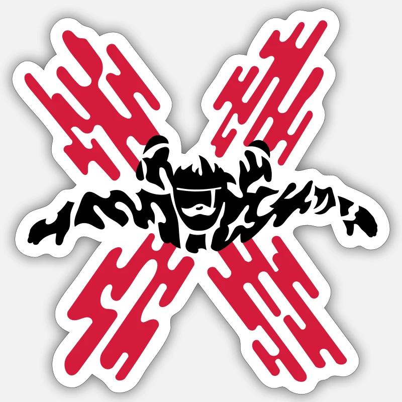 skydiver extreme - Sticker size S (10 x 10 cm) - white matte