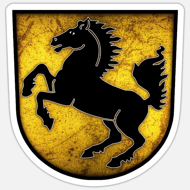 Stuttgart - Armoiries de Stuttgart - Sticker taille S (10 x 10 cm) - blanc mat
