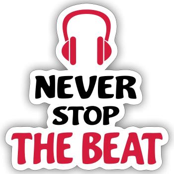 dj - Sticker size S (10 x 10 cm) - white matte - Front