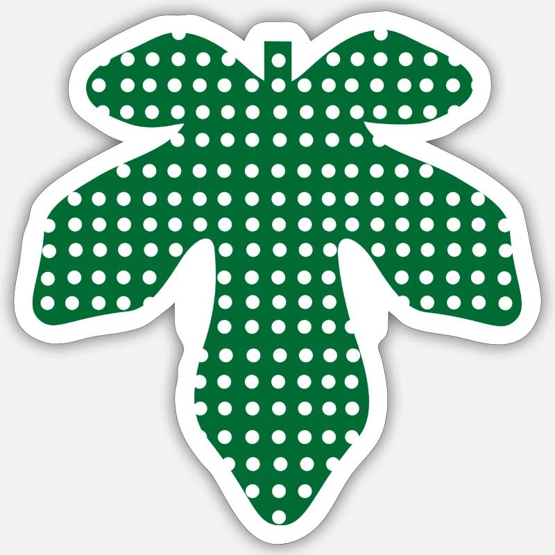 Feigenblatt - Sticker Größe S (10 x 10 cm) - Mattweiß