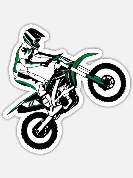 Motocross - Moto Cross - Supercross - MX - SX - Sticker Größe S (10 x 10 cm) - Mattweiß