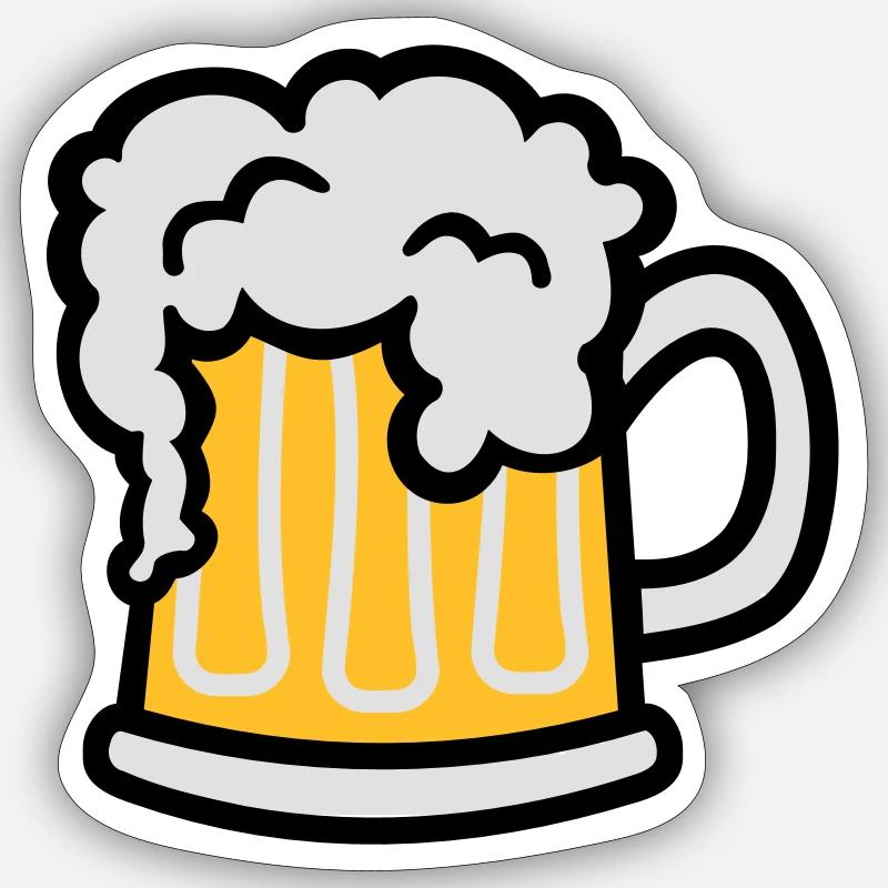 Beer - Sticker size S (10 x 10 cm) - white matte