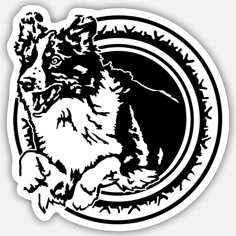 594 Agilité - Sticker taille S (10 x 10 cm) - blanc mat