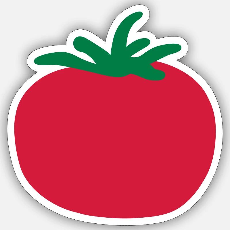 tomate - Sticker taille S (10 x 10 cm) - blanc mat