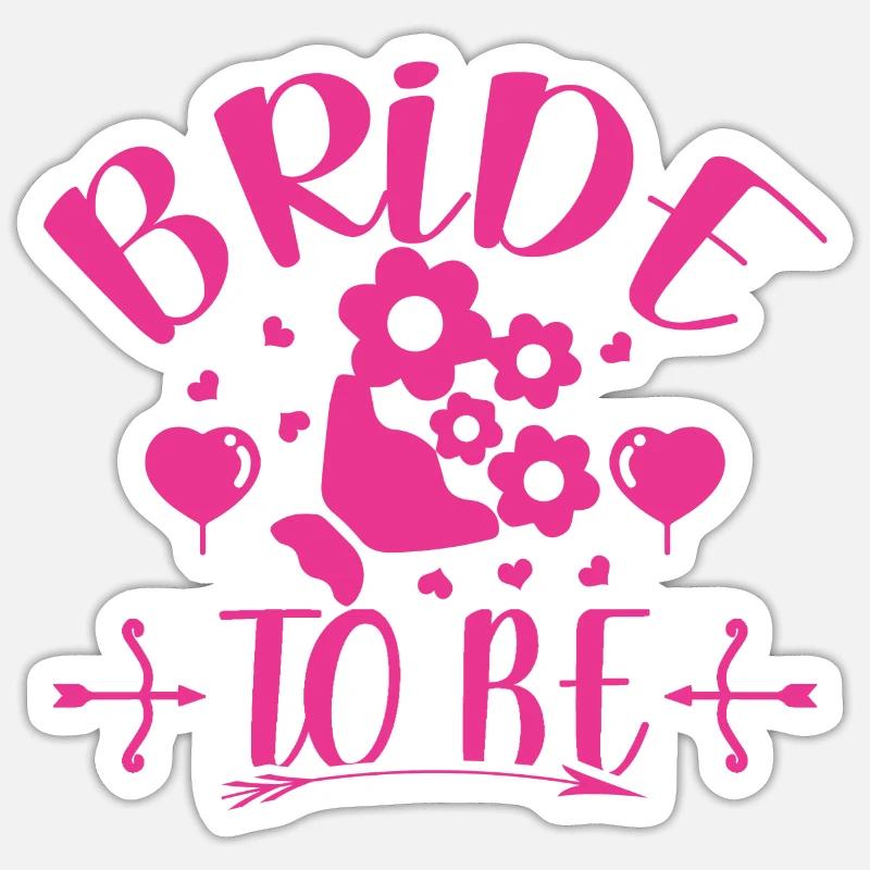 Bride - Sticker size S (10 x 10 cm) - white matte