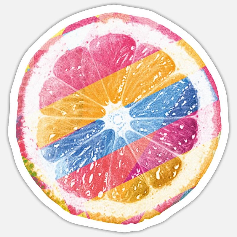 lemon - Sticker size S (10 x 10 cm) - white matte