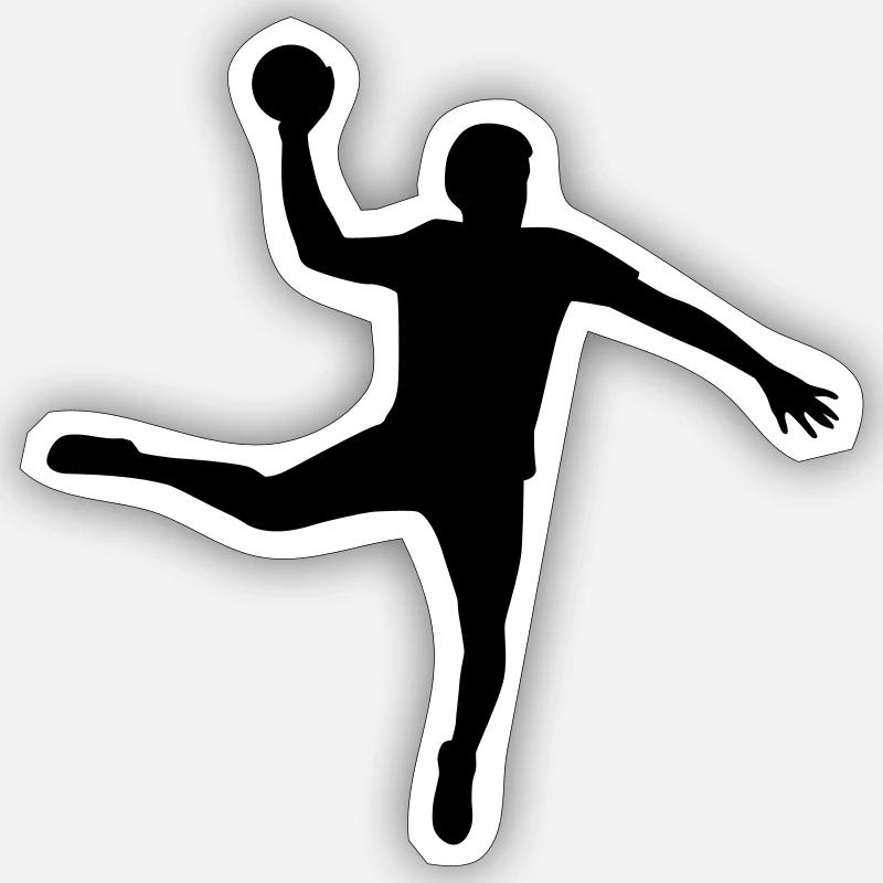 Handball - Sticker size S (10 x 10 cm) - white matte