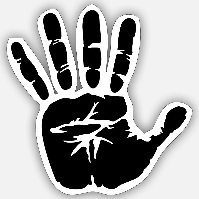 Hand Sticker Größe S (10 x 10 cm)