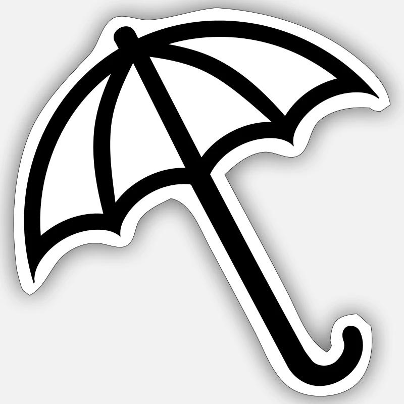 Umbrella - Sticker size S (10 x 10 cm) - white matte
