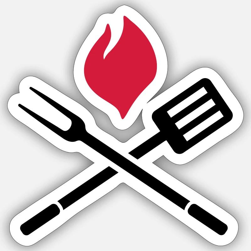 Griller - Sticker taille S (10 x 10 cm) - blanc mat