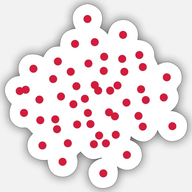 Confetti - Sticker taille S (10 x 10 cm) - blanc mat