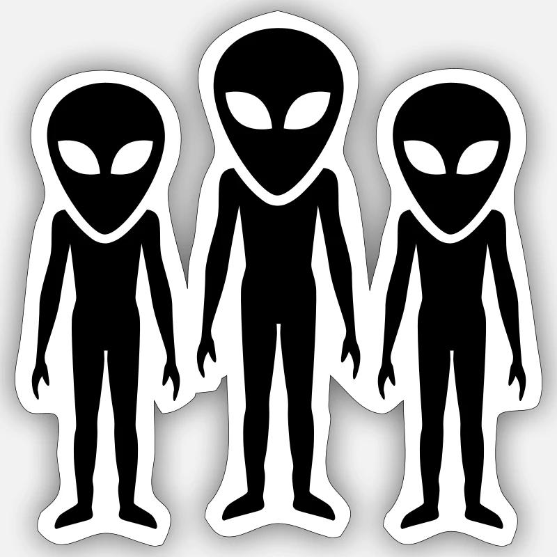Alien - Sticker size S (10 x 10 cm) - white matte