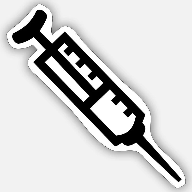 Spritze Sticker Größe S (10 x 10 cm)