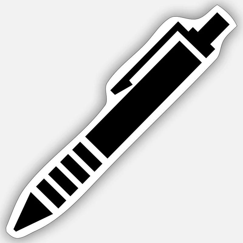 Stift - Sticker Größe S (10 x 10 cm) - Mattweiß
