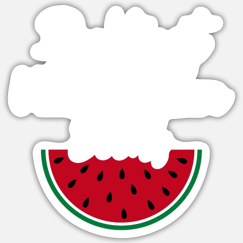 pastèque graines enceinte cadeau bébé ventre Sticker taille S (10 x 10 cm)