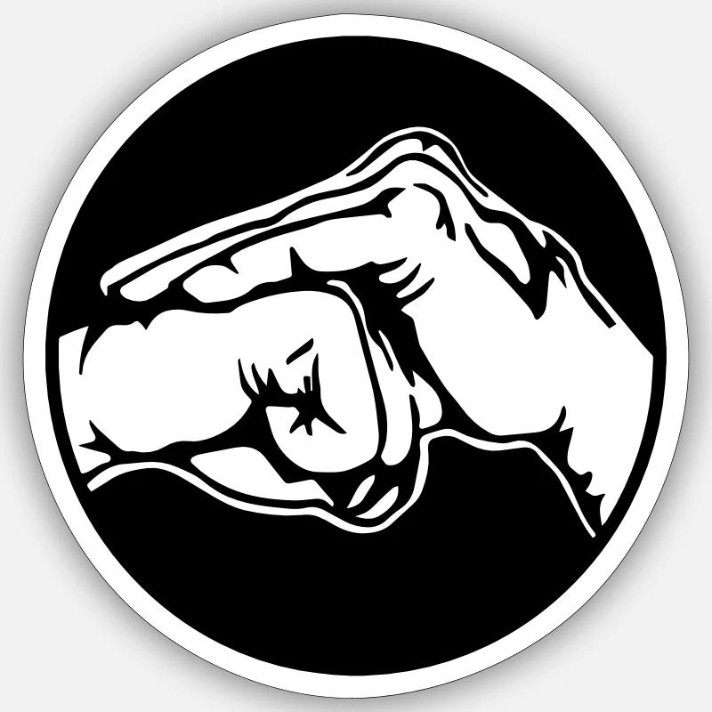 chinese wave - Sticker size S (10 x 10 cm) - white matte
