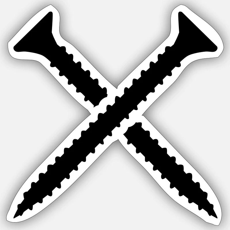 Screw Sticker size S (10 x 10 cm)