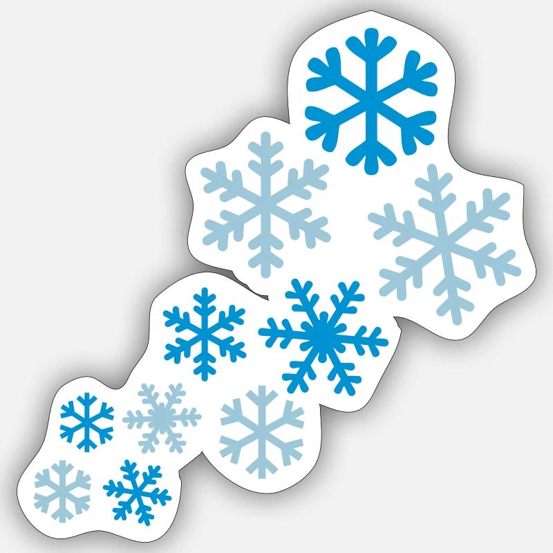 Neige - Sticker taille S (10 x 10 cm) - blanc mat