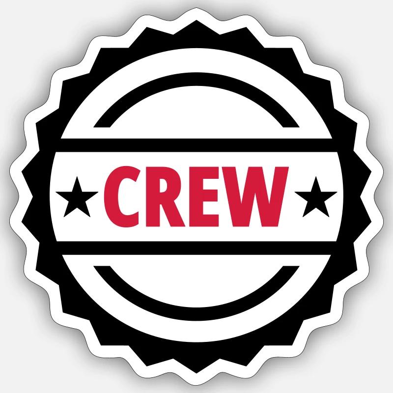 Crew - Sticker size S (10 x 10 cm) - white matte