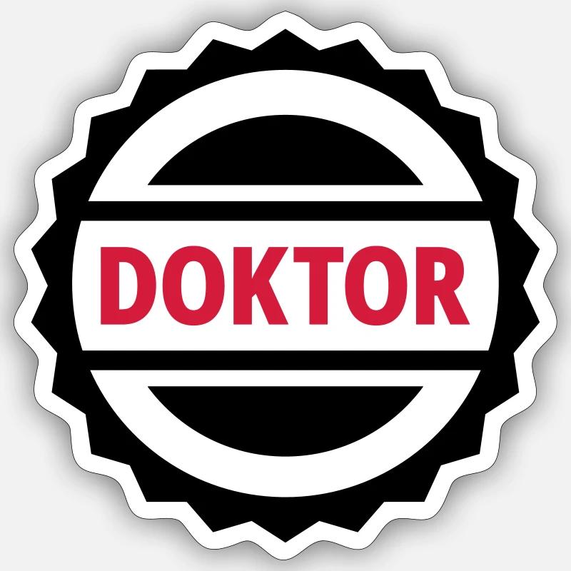 Doctor - Sticker size S (10 x 10 cm) - white matte