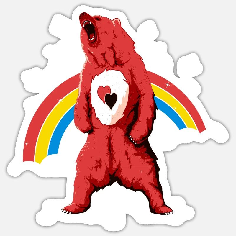 Rainbow bear Sticker size S (10 x 10 cm)