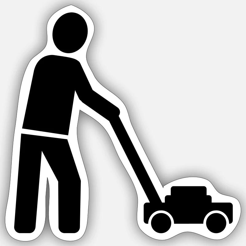 Rasenmäher Sticker Größe S (10 x 10 cm)