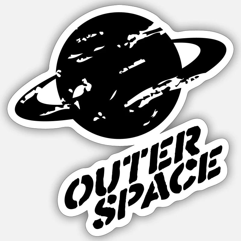 espace - Sticker taille S (10 x 10 cm) - blanc mat