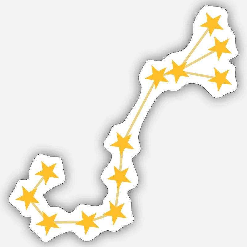 Scorpion constellation - Sticker taille S (10 x 10 cm) - blanc mat