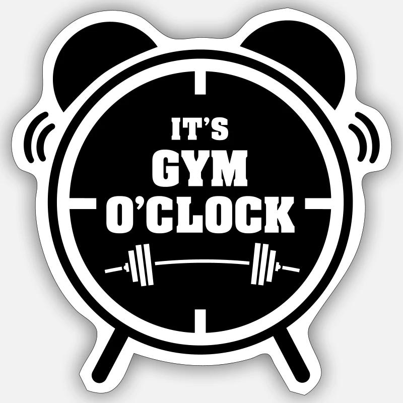It's Gym O'Clock Sticker taille S (10 x 10 cm)
