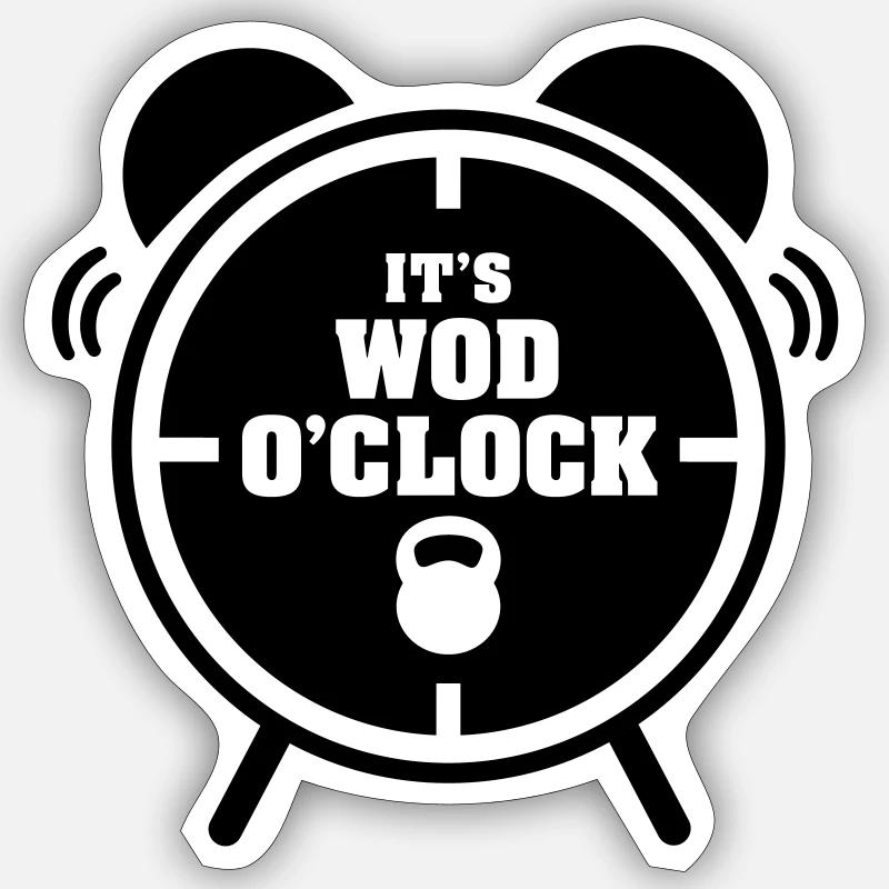 It's WOD O'Clock - Sticker size S (10 x 10 cm) - white matte