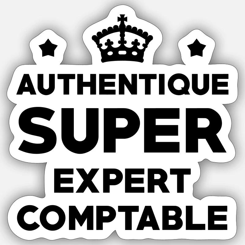Expert Comptable / Comptabilité / Comptable / - Sticker taille S (10 x 10 cm) - blanc mat
