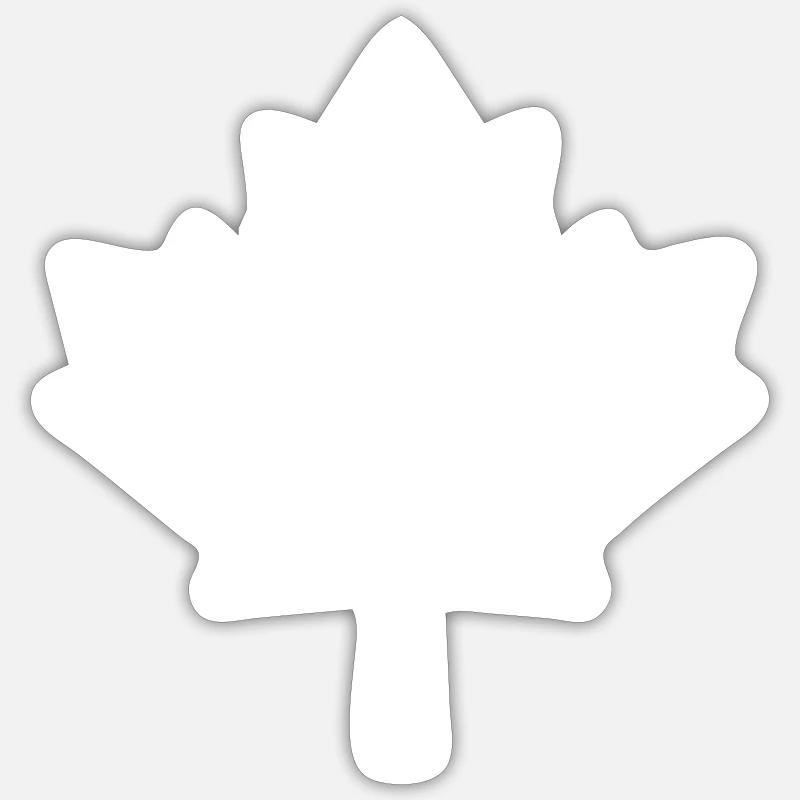 feuille d'érable - Sticker taille S (10 x 10 cm) - blanc mat
