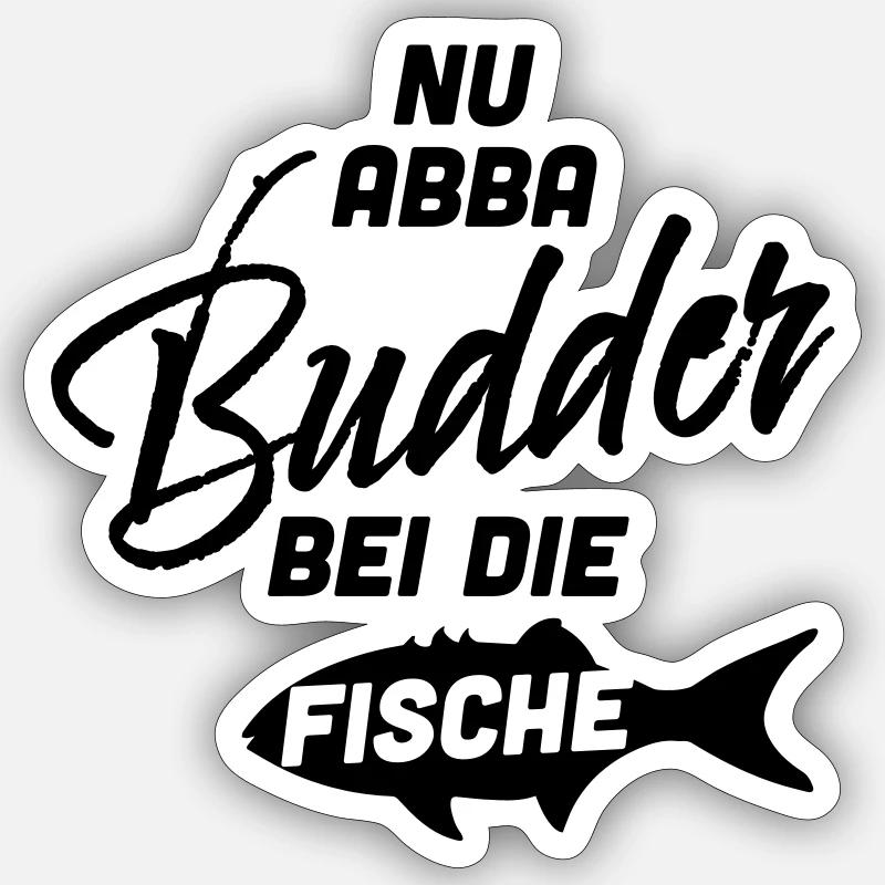 Nu aba Budder avec le poisson Sticker taille S (10 x 10 cm)