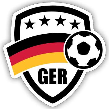 German Football Crest 01 - Sticker size S (10 x 10 cm) - white matte - Front