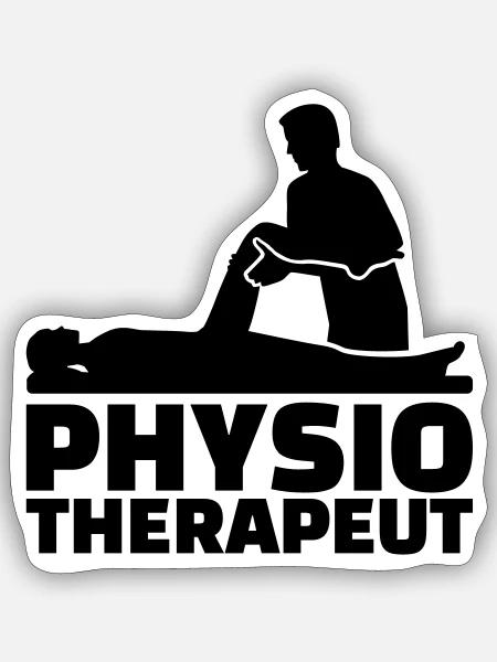 Physiotherapeut - Sticker Größe S (10 x 10 cm) - Mattweiß