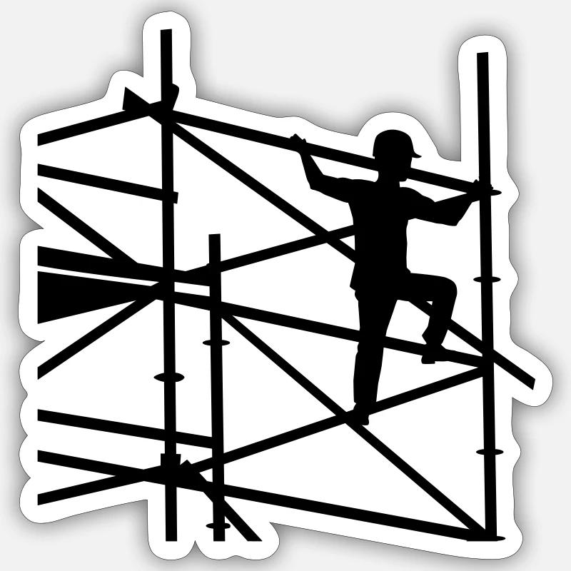 Scaffolder - Sticker size S (10 x 10 cm) - white matte