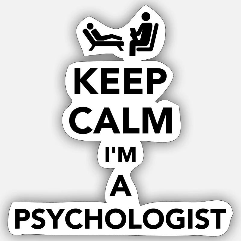 Psychologist - Sticker taille S (10 x 10 cm) - blanc mat