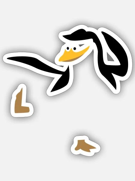 Pinguin macht Karate Sport - Sticker Größe S (10 x 10 cm) - Mattweiß