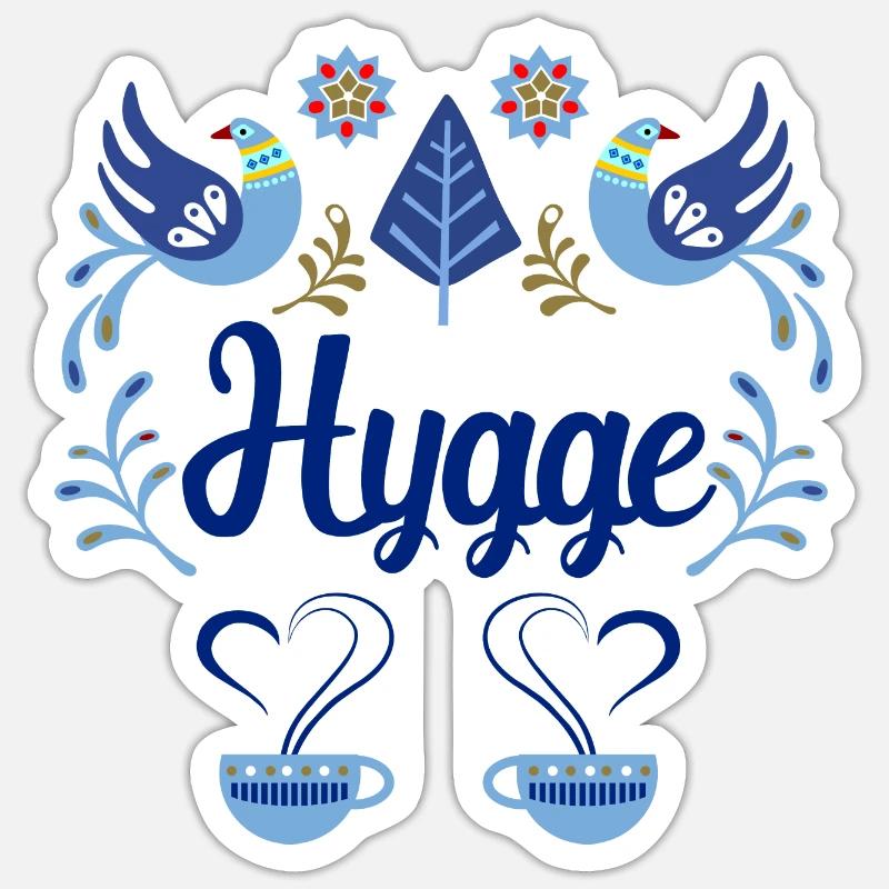 Hygge - Pegatina tamaño S (10 x 10 cm) - blanco mate