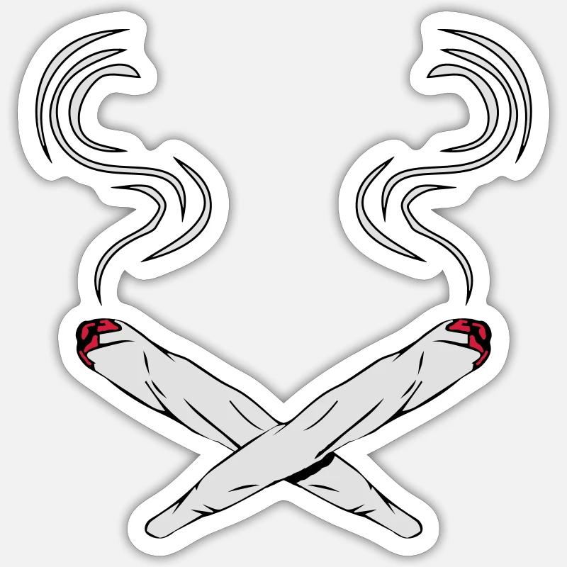 kiffen conception des joints Sticker taille S (10 x 10 cm)