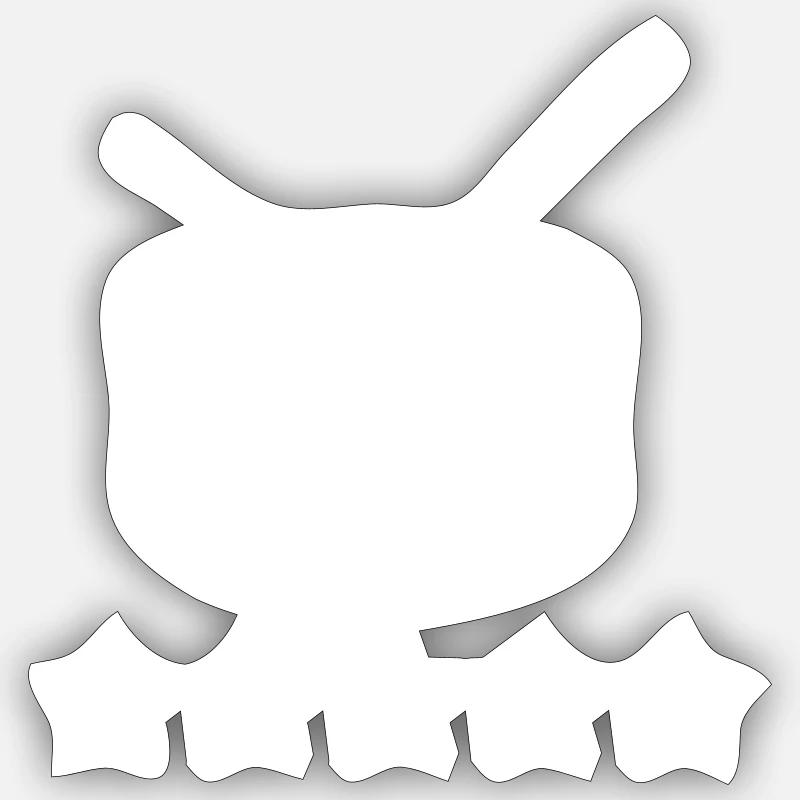 Trommel - Sticker Größe S (10 x 10 cm) - Mattweiß