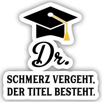 dr - Sticker Größe S (10 x 10 cm) - Mattweiß - Vorne