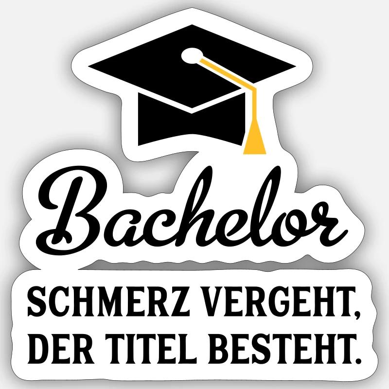 bachelor - Sticker Größe S (10 x 10 cm) - Mattweiß