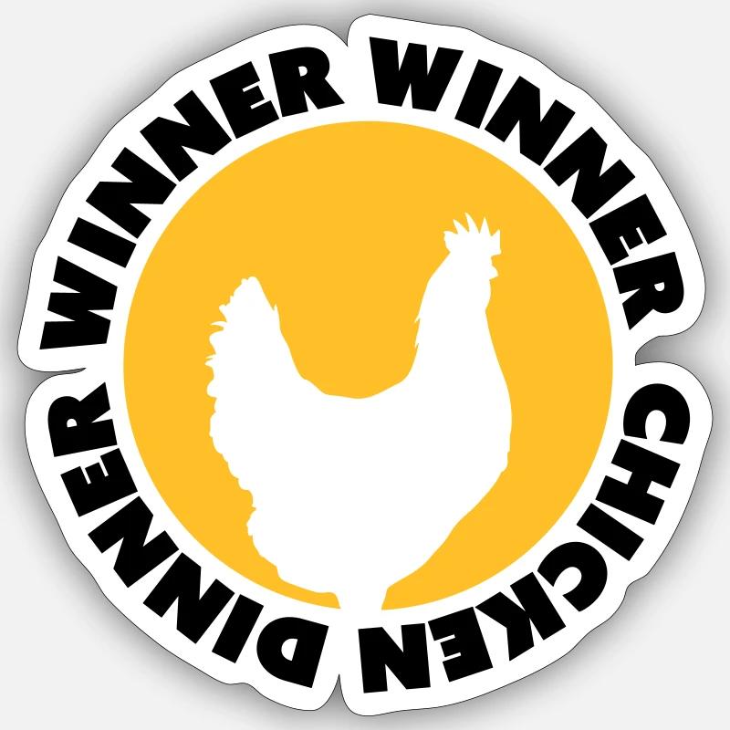 Winner Winner Chicken Dinner Sticker size S (10 x 10 cm)